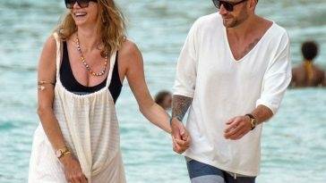 Jodie Kidd & Joseph Bates Enjoy a Romantic Stroll on the Beach in Barbados - Barbados on girlsfans.net