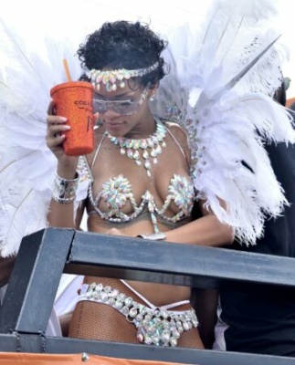 Rihanna Nip Slip Barbados Festival Photos  - Barbados on girlsfans.net