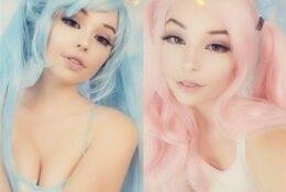 Belle Delphine Blue & Pink hair Snapchat Photoshoot on girlsfans.net