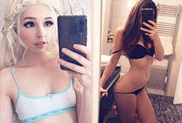 Belle Delphine in Black Thong Sexy Photos And Shower Video on girlsfans.net