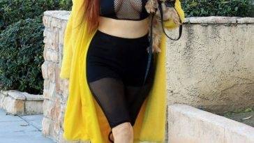 Phoebe Price Takes Her Dog Out For a Morning Walk in Los Angeles - Los Angeles on girlsfans.net