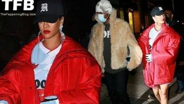 Rihanna & A$AP Rocky Hold Hands and Head to Dinner in New York - New York on girlsfans.net