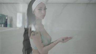 Bhad Bhabie Topless Nipple Visible in Shower Video  on girlsfans.net