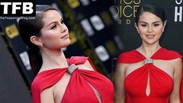 Selena Gomez Puts on an Elegant Display in a Red Gown at the Critics Choice Awards in LA on girlsfans.net