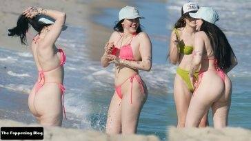 Noah Cyrus Wears a Pink Bikini as She Hits the Beach in Miami (60 New Photos) on girlsfans.net