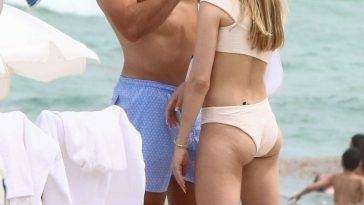 Mason Rudolph Tends to Genie Bouchard 19s Injury During a Romantic Break at the Beach on girlsfans.net