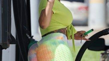 Blac Chyna is Seen at a Calabasas Gas Station on girlsfans.net