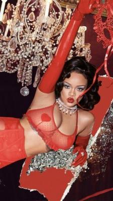 Rihanna See Through Lingerie Photoshoot Set  - Barbados on girlsfans.net