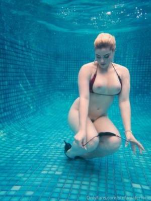 Stefania Ferrario Nude Underwater Pool Onlyfans Set  - Australia on girlsfans.net
