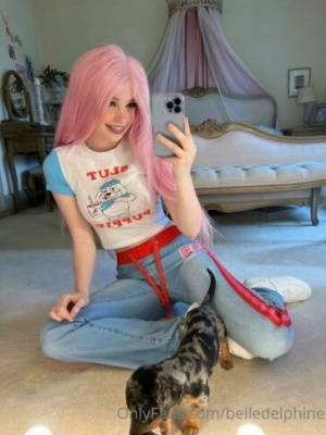 Belle Delphine And Puppy  Set  on girlsfans.net
