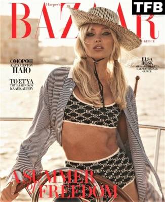Elsa Hosk Sexy Harper’s Bazaar Greece June 2022 Issue - Greece on girlsfans.net