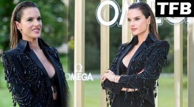 Alessandra Ambrosio Flaunts Her Sexy Tits at the the OMEGA 18Her Time 19 Party in Madrid on girlsfans.net