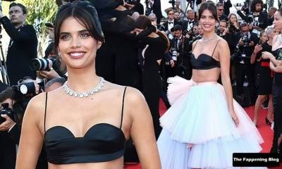 Sara Sampaio Displays Her Toned Figure at the 75th Annual Cannes Film Festival on girlsfans.net