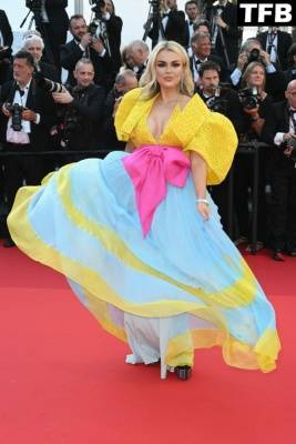 Tallia Storm Attends the Opening Ceremony Red Carpet for the 75th Annual Cannes Film Festival on girlsfans.net