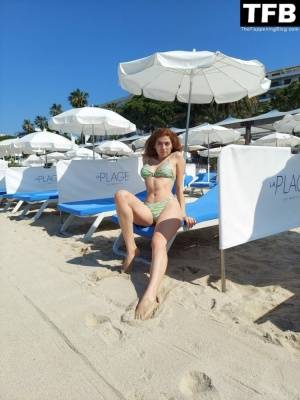 Blanca Blanco Enjoys a Beach Day While Attending Cannes Film Festival on girlsfans.net