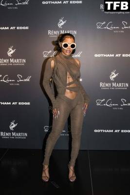 Teyana Taylor Flashes Her Nude Boobs as She Arrives at The Met Gala Boom Boom Room Afterparty on girlsfans.net