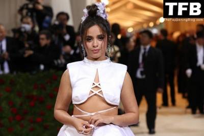 Camila Cabello Poses Braless at The 2022 Met Gala in NYC on girlsfans.net