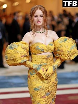 Madelaine Petsch Displays Her Stunning Figure at The 2022 Met Gala in NYC on girlsfans.net
