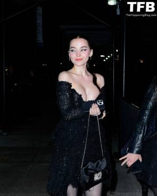 Dove Cameron Flaunts Her Tits As She Arrives at the Standard Hotel Met Gala Afterparty on girlsfans.net
