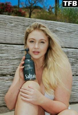 Iskra Lawrence Poses for Her Saltair Skin Care Products in Los Angeles - Los Angeles on girlsfans.net