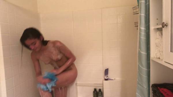 Emily Willis taking a shower before I stretched my ass out onlyfans porn videos on girlsfans.net