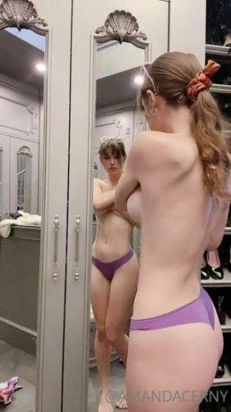 Amanda Cerny Nude Closet Striptease  Video  on girlsfans.net