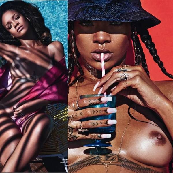 Rihanna Topless Magazine Photoshoot  on girlsfans.net
