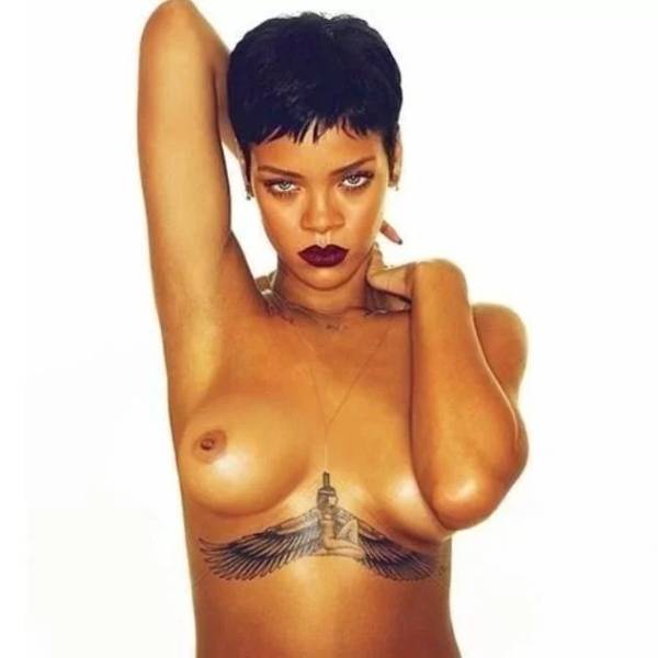 Rihanna Nude Topless Photoshoot Photos  on girlsfans.net