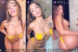 Lyna Perez Sexy Yellow Bikini Strip Tease Video  on girlsfans.net