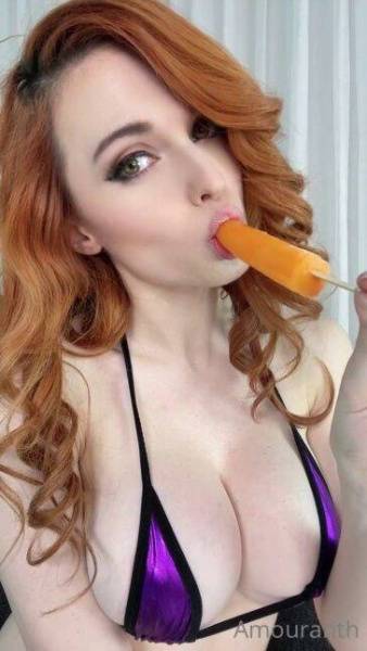 Amouranth Nude Popsicle Blowjob Onlyfans Video on girlsfans.net