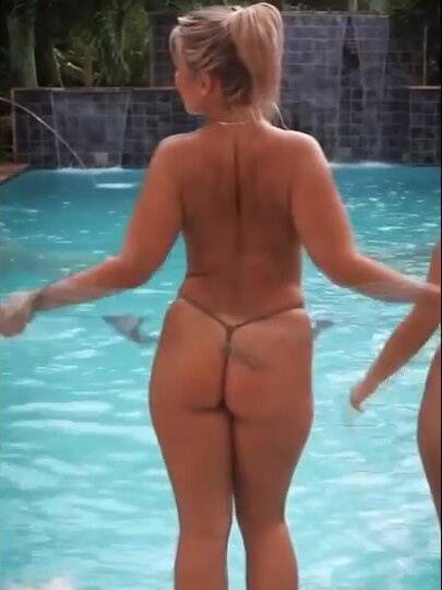 Paige VanZant Naked By The Pool Topless Onlyfans Video on girlsfans.net